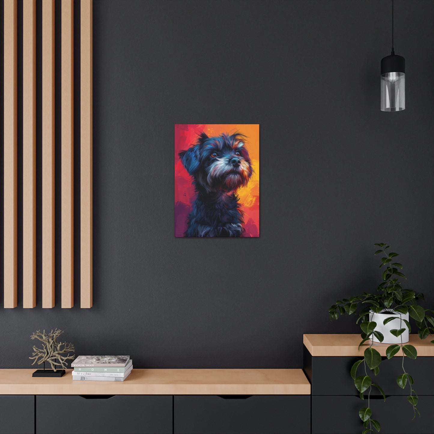 Rottweiler Dog - Abstract Illustration Canvas Gallery Wraps