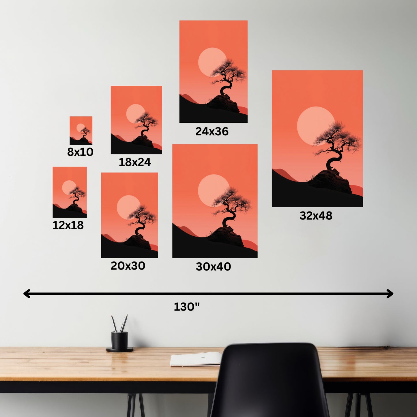 Bonsai Tree - Illustration Canvas Gallery Wraps