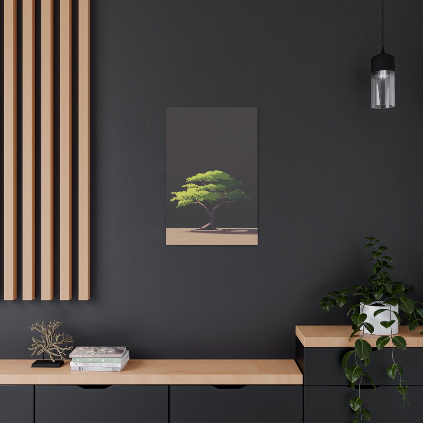 Bonsai Tree - Illustration Canvas Gallery Wraps