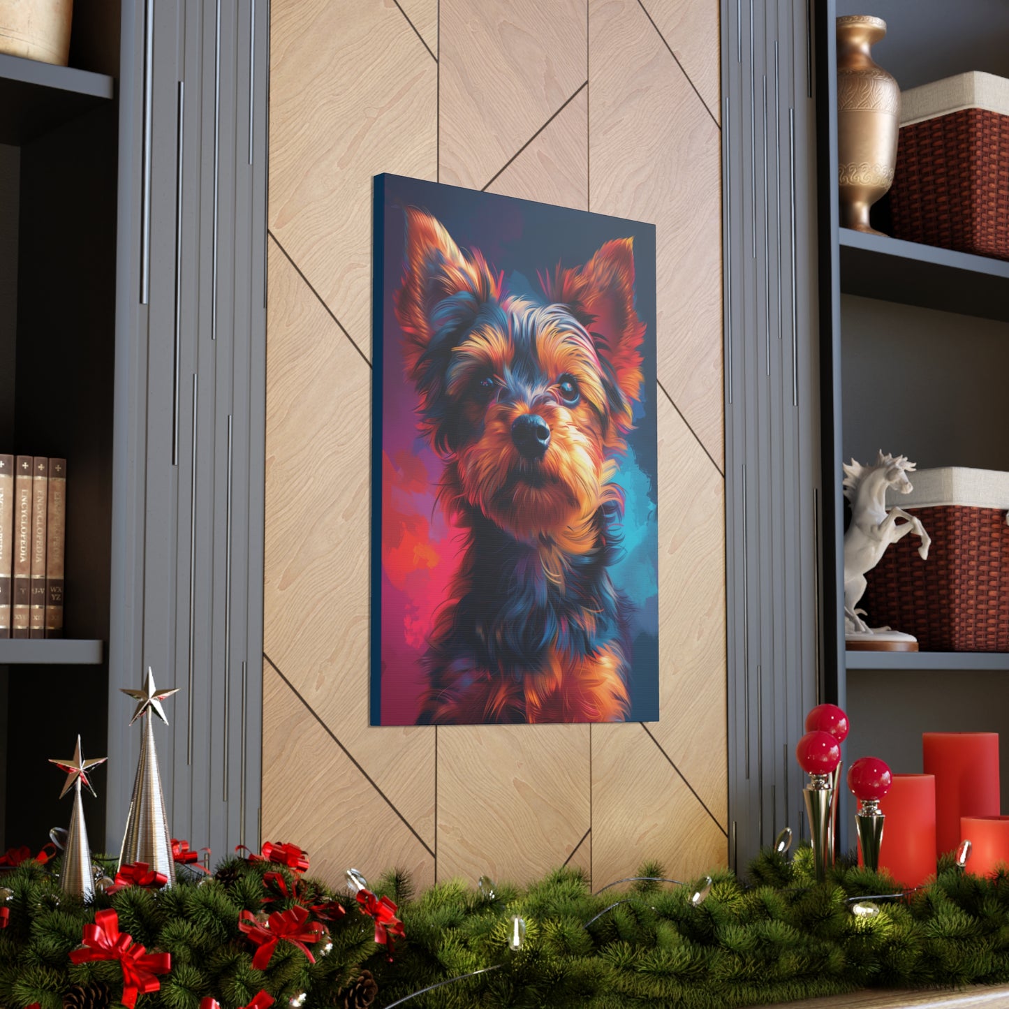 Terrier Dog - Abstract Illustration Canvas Gallery Wraps