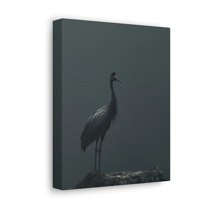 Egret Digital Illustration Canvas Gallery Wraps