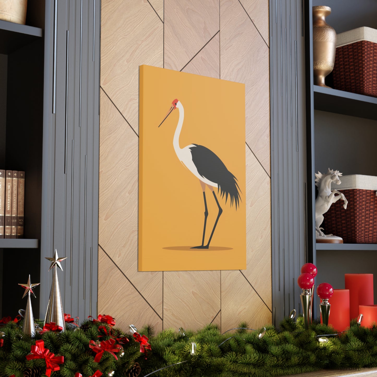 Stork Digital Illustration Canvas Gallery Wraps