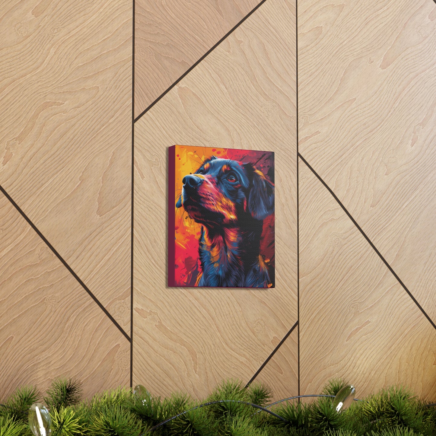 Labrador Dog - Abstract Illustration Canvas Gallery Wraps