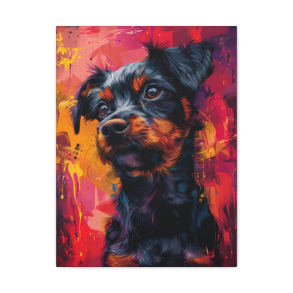 Terrier Dog - Illustration Canvas Gallery Wraps