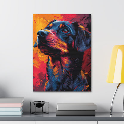 Labrador Dog - Abstract Illustration Canvas Gallery Wraps