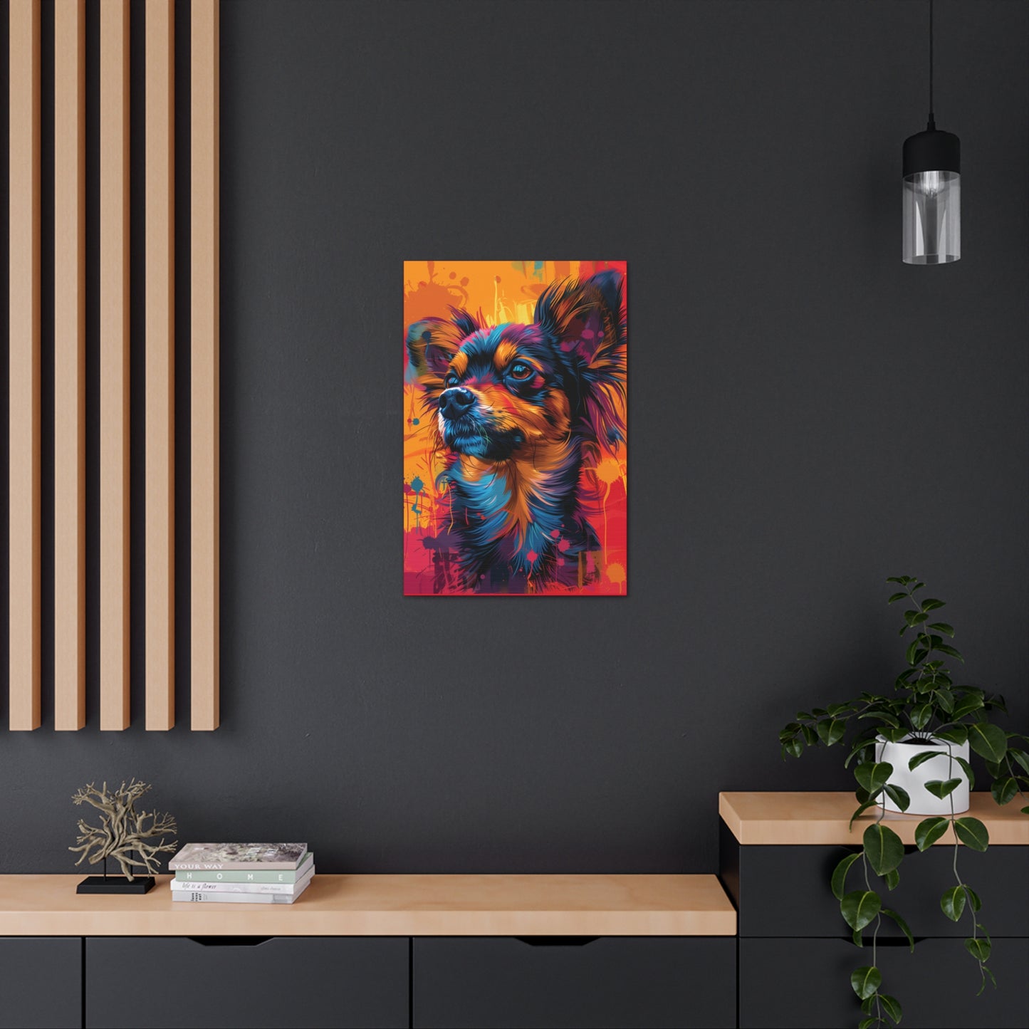 Chihuahua Dog - Abstract Illustration Canvas Gallery Wraps