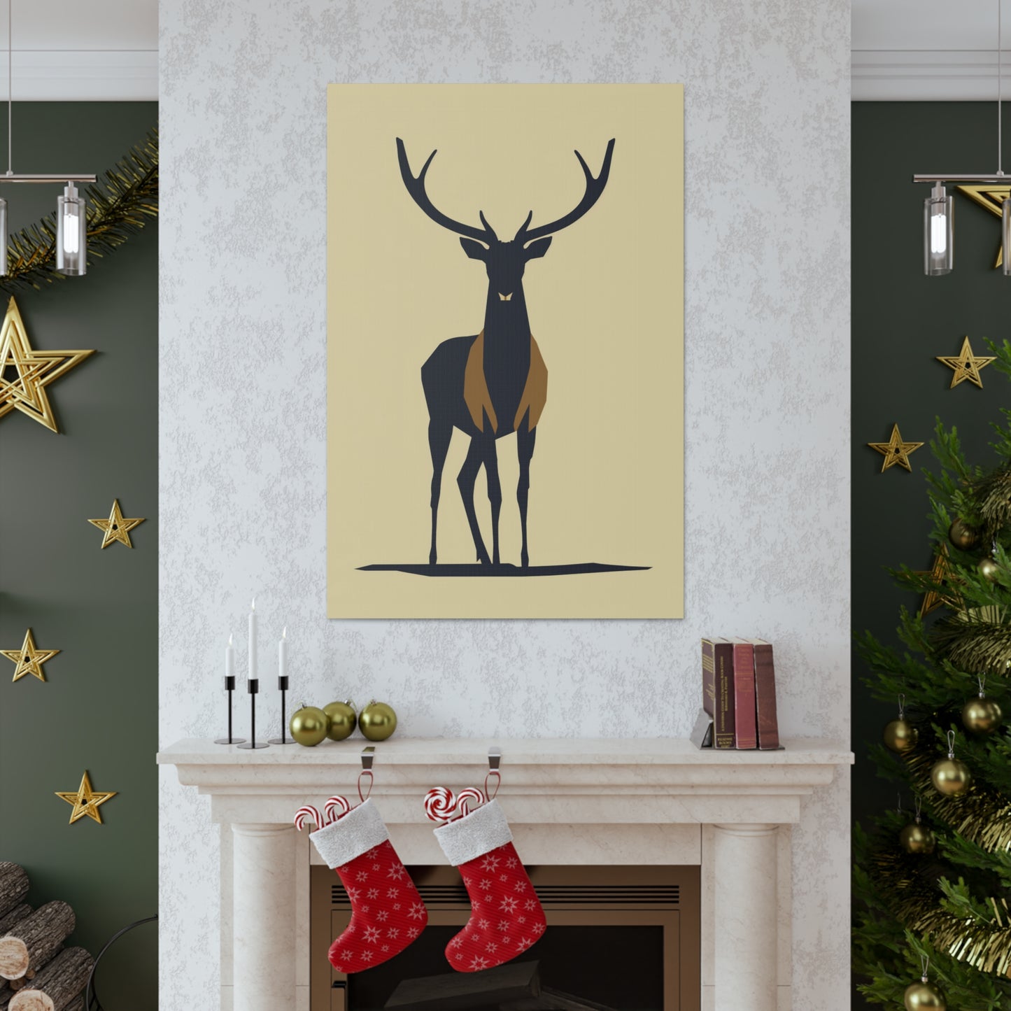 Reindeer - Digital Illustration Canvas Gallery Wraps