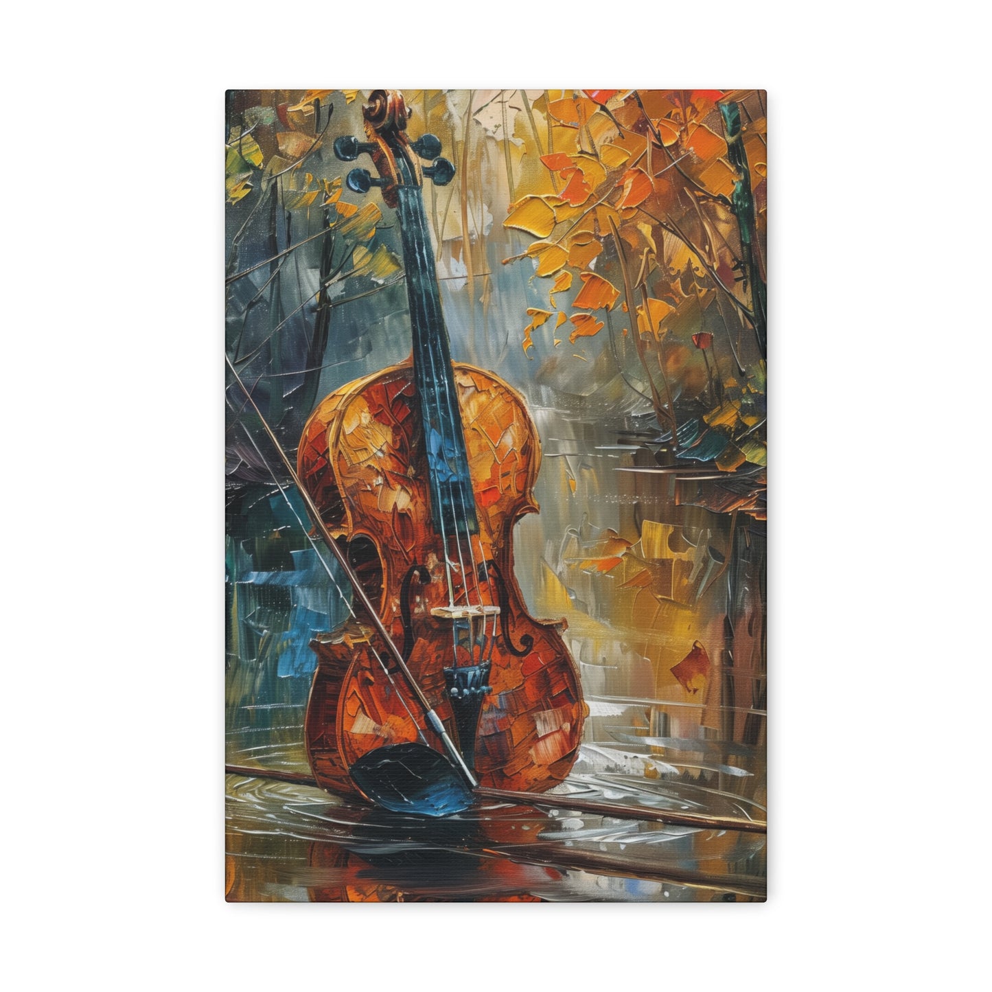 guitar in water Digital Oil Painting Print Canvas Gallery Wraps