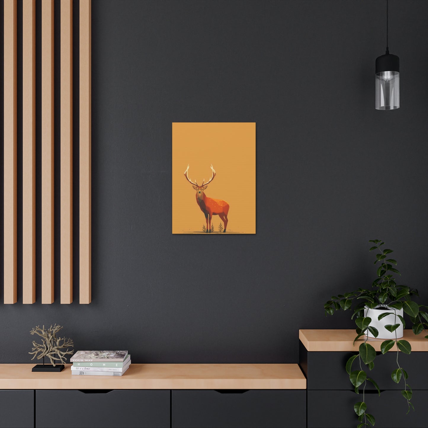 Reindeer Digital Illustration Canvas Gallery Wraps