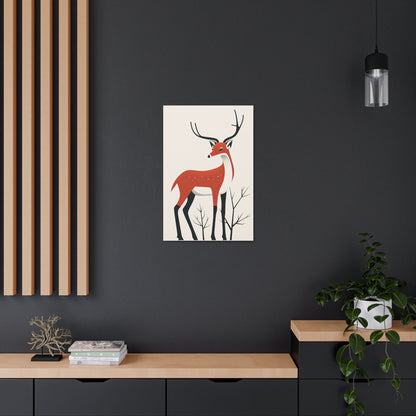 deer Digital Illustration Canvas Gallery Wraps