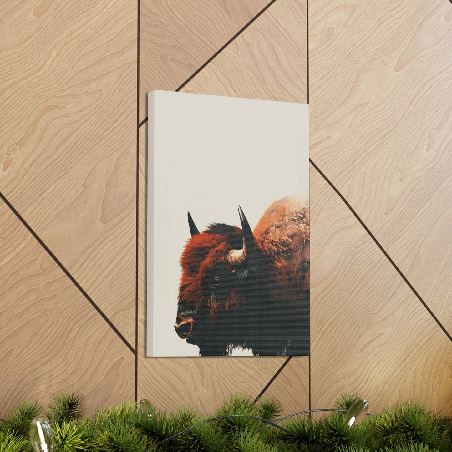 Bison - Illustration Canvas Gallery Wraps