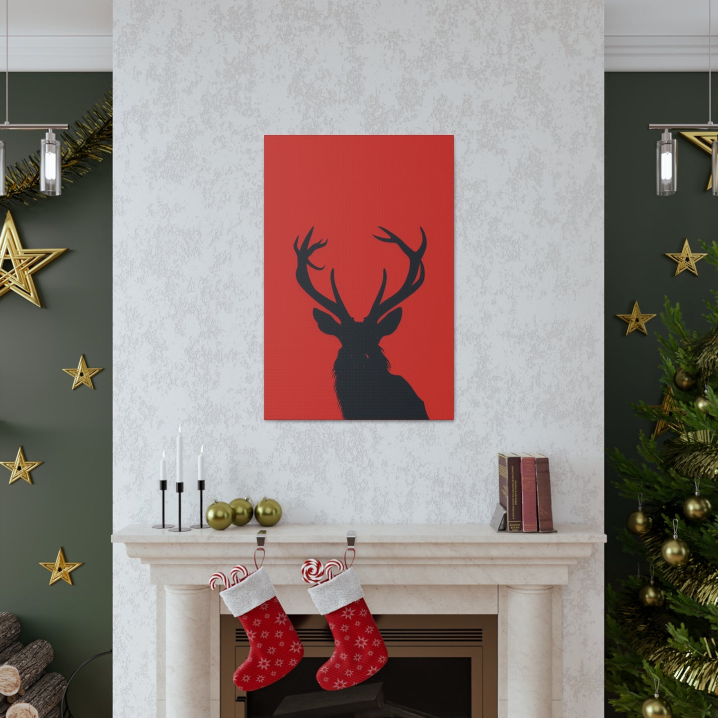 Reindeer - Digital Illustration Canvas Gallery Wraps