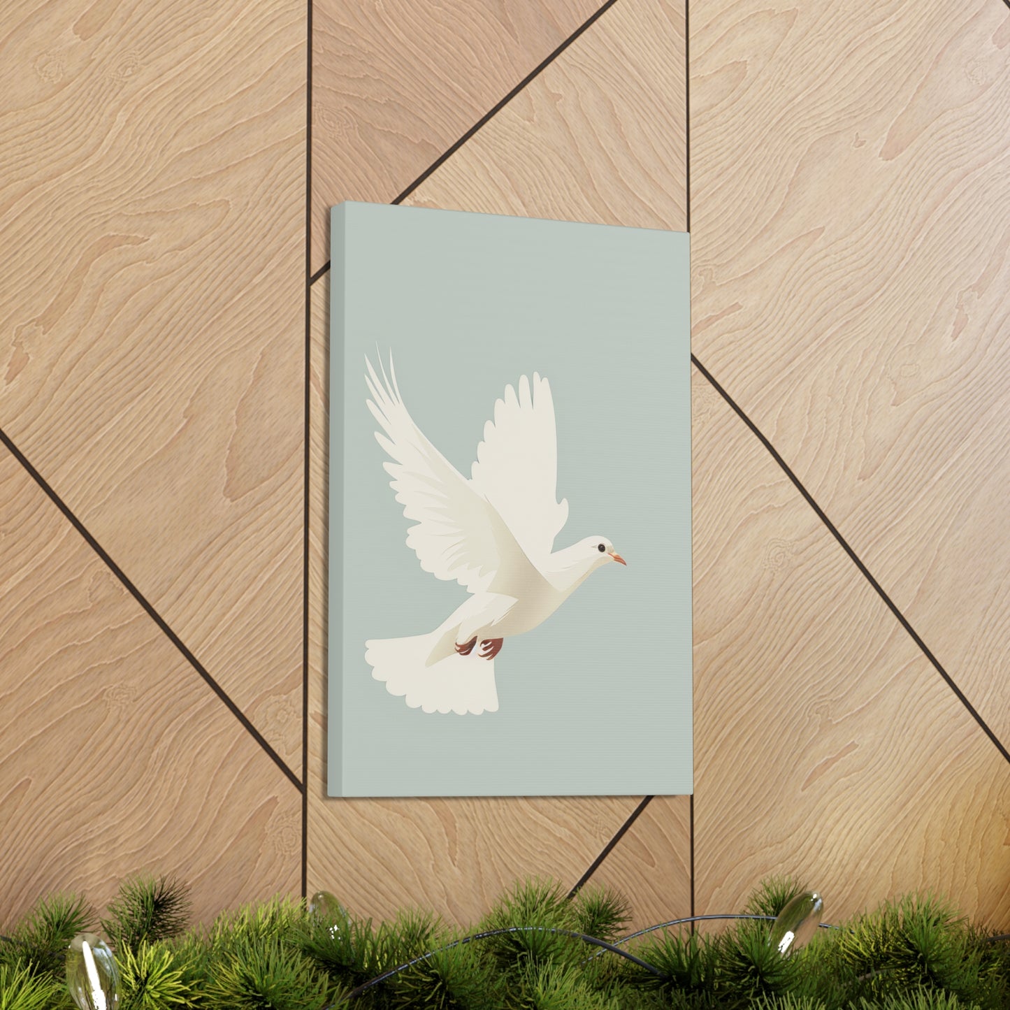 White Dove Digital Illustration Canvas Gallery Wraps