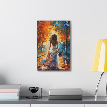 Bride in the Streets - Leonid Afremov Style Digital Print Canvas Gallery Wraps