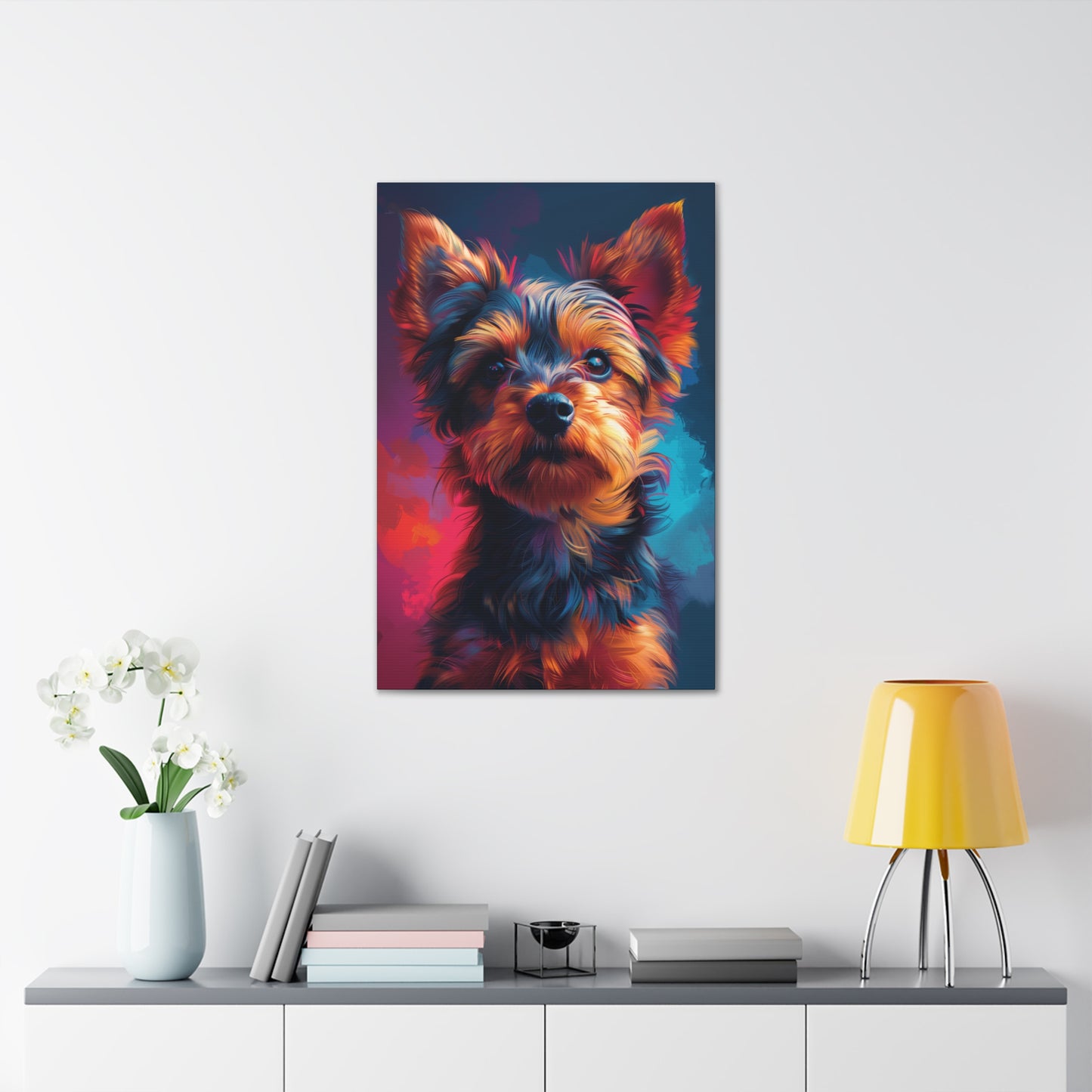 Terrier Dog - Abstract Illustration Canvas Gallery Wraps