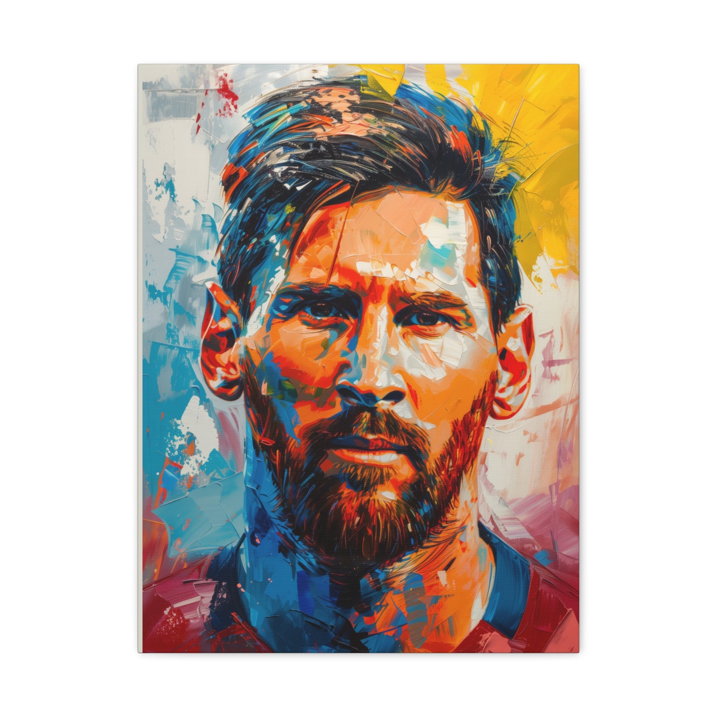 Lionel Messi - Abstract Digital Painting Canvas Gallery Wraps