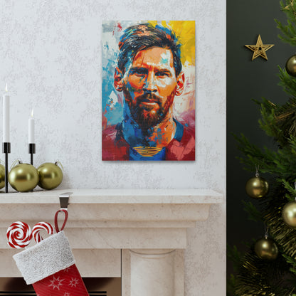 Lionel Messi - Abstract Digital Painting Canvas Gallery Wraps