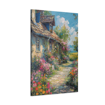 French country side whimsical Digital Oil Painting Print Canvas Gallery Wraps