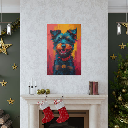 Terrier Dog - Abstract Illustration Canvas Gallery Wraps