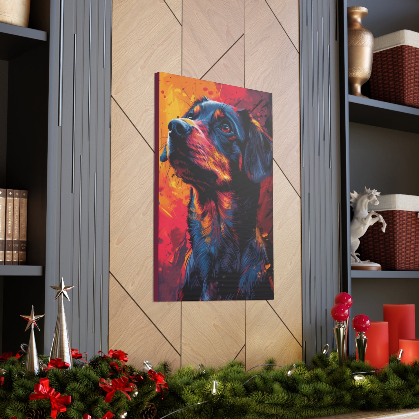 Labrador Dog - Abstract Illustration Canvas Gallery Wraps