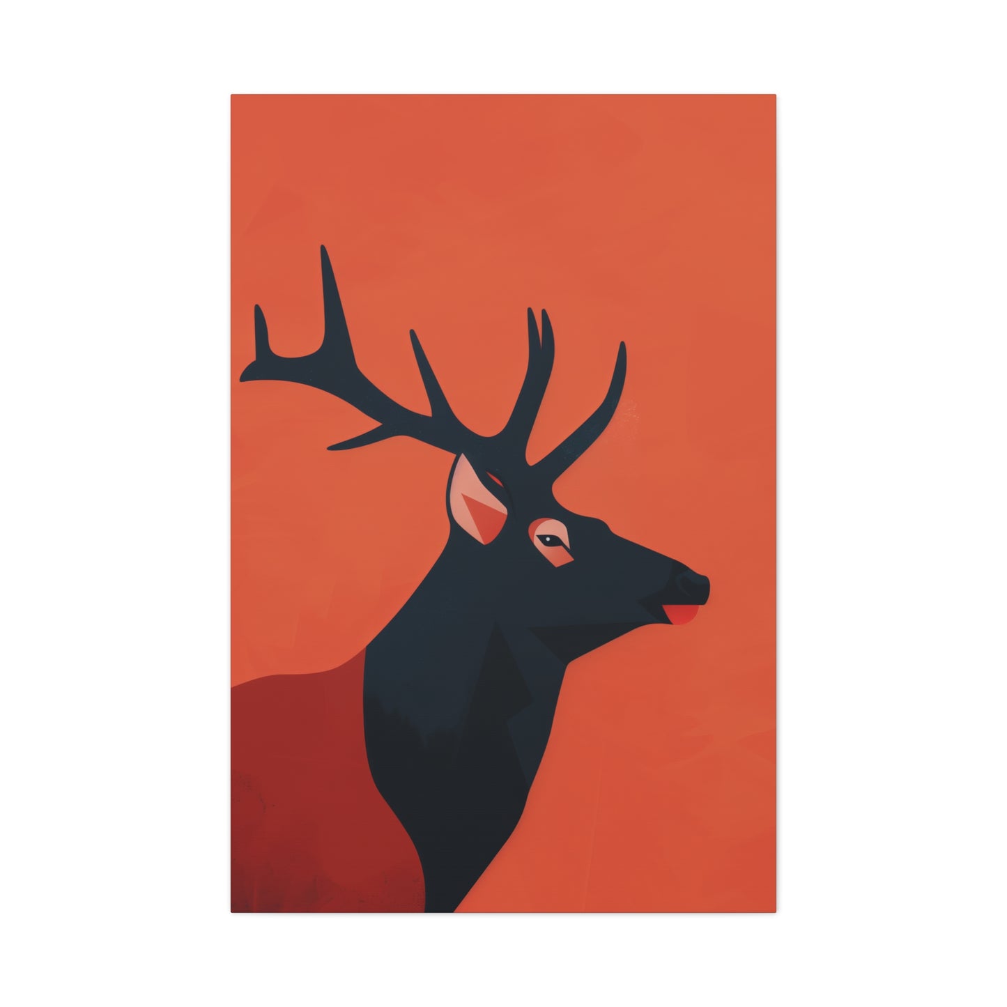 Reindeer with antlers Digital Illustration Canvas Gallery Wraps