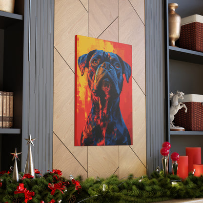 American Pit Bull Terrier - Abstract Illustration Canvas Gallery Wraps