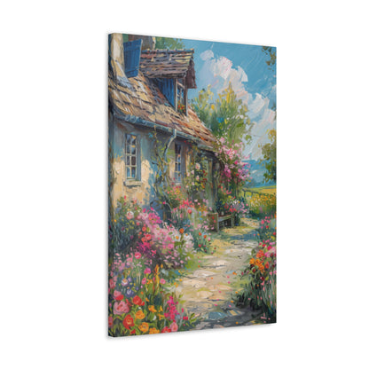 French country side whimsical Digital Oil Painting Print Canvas Gallery Wraps