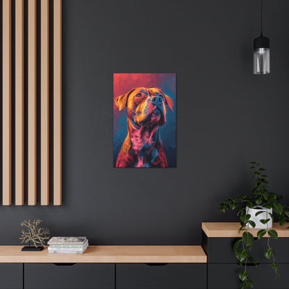 American Pit Bull Terrier - Abstract Illustration Canvas Gallery Wraps