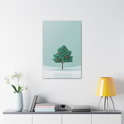 Maple Tree in Winter - Illustration Canvas Gallery Wraps