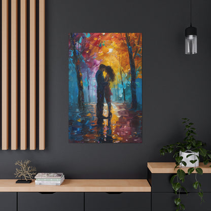 Couple - Leonid Afremov Style Digital Oil Painting Canvas Gallery Wraps