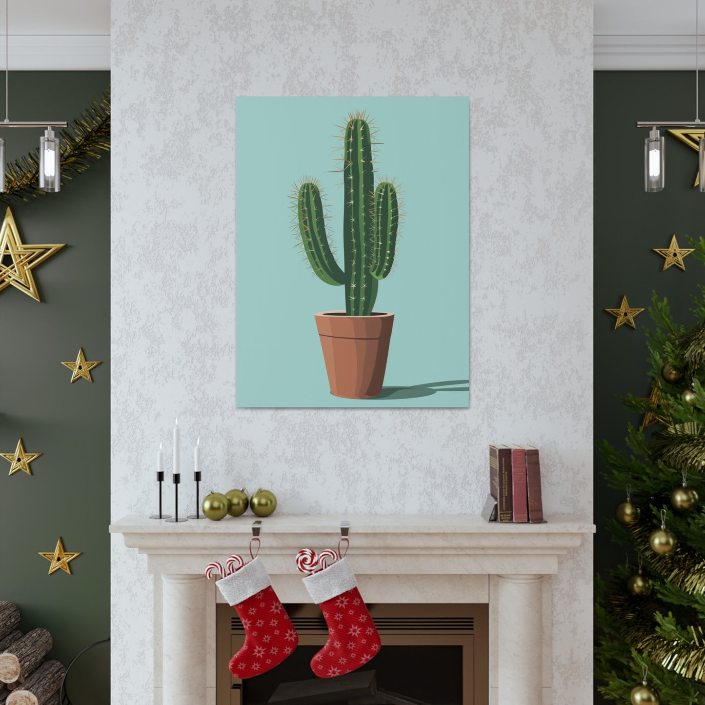 Cactus Plant - Illustration Canvas Gallery Wraps