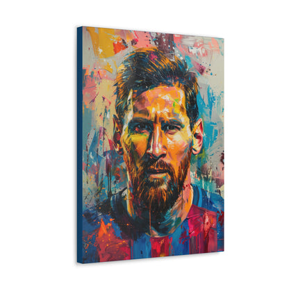 Lionel Messi - Abstract Digital Painting Canvas Gallery Wraps