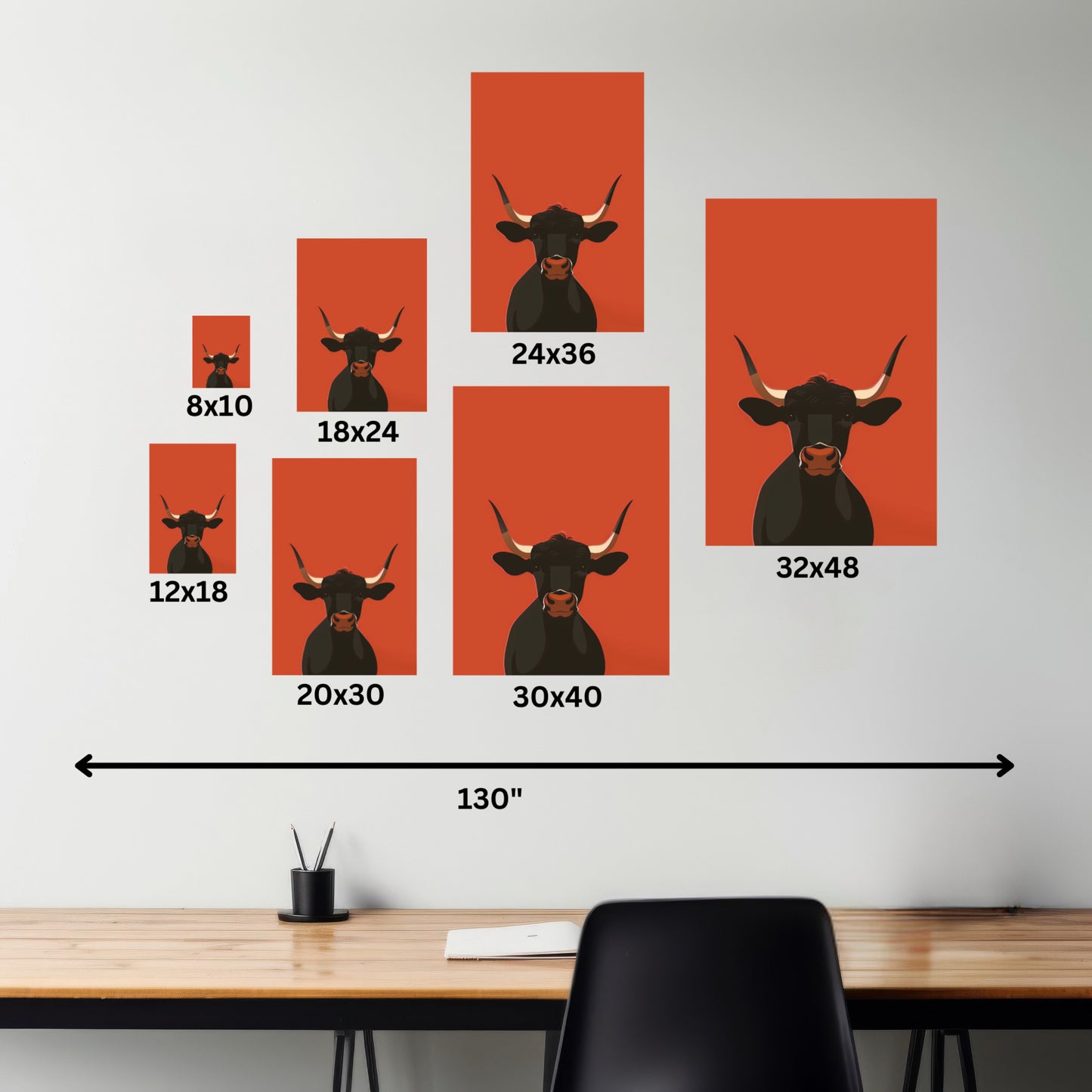 Bull Digital Illustration Canvas Gallery Wraps