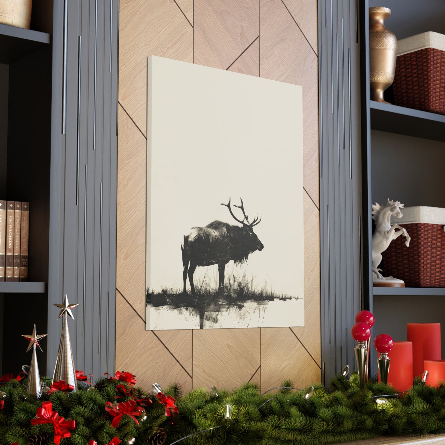 Moose Digital Illustration Canvas Gallery Wraps