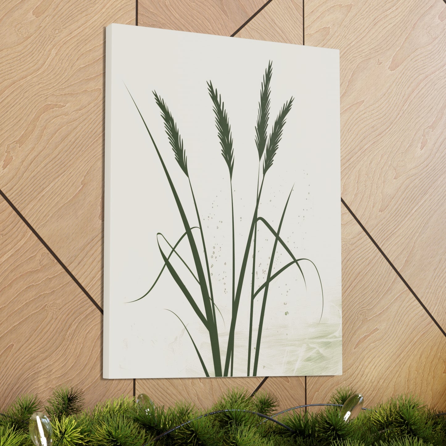 Grass Plant - Illustration Canvas Gallery Wraps