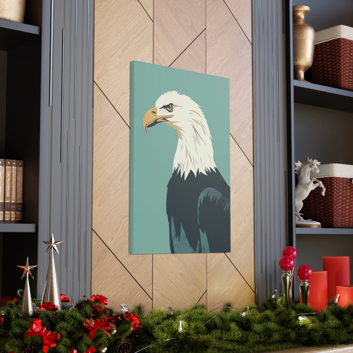 Bald Eagle Digital Illustration Canvas Gallery Wraps