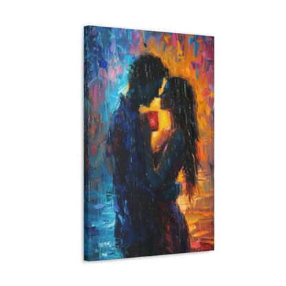 Couple - Leonid Afremov Style Digital Oil Painting Canvas Gallery Wraps