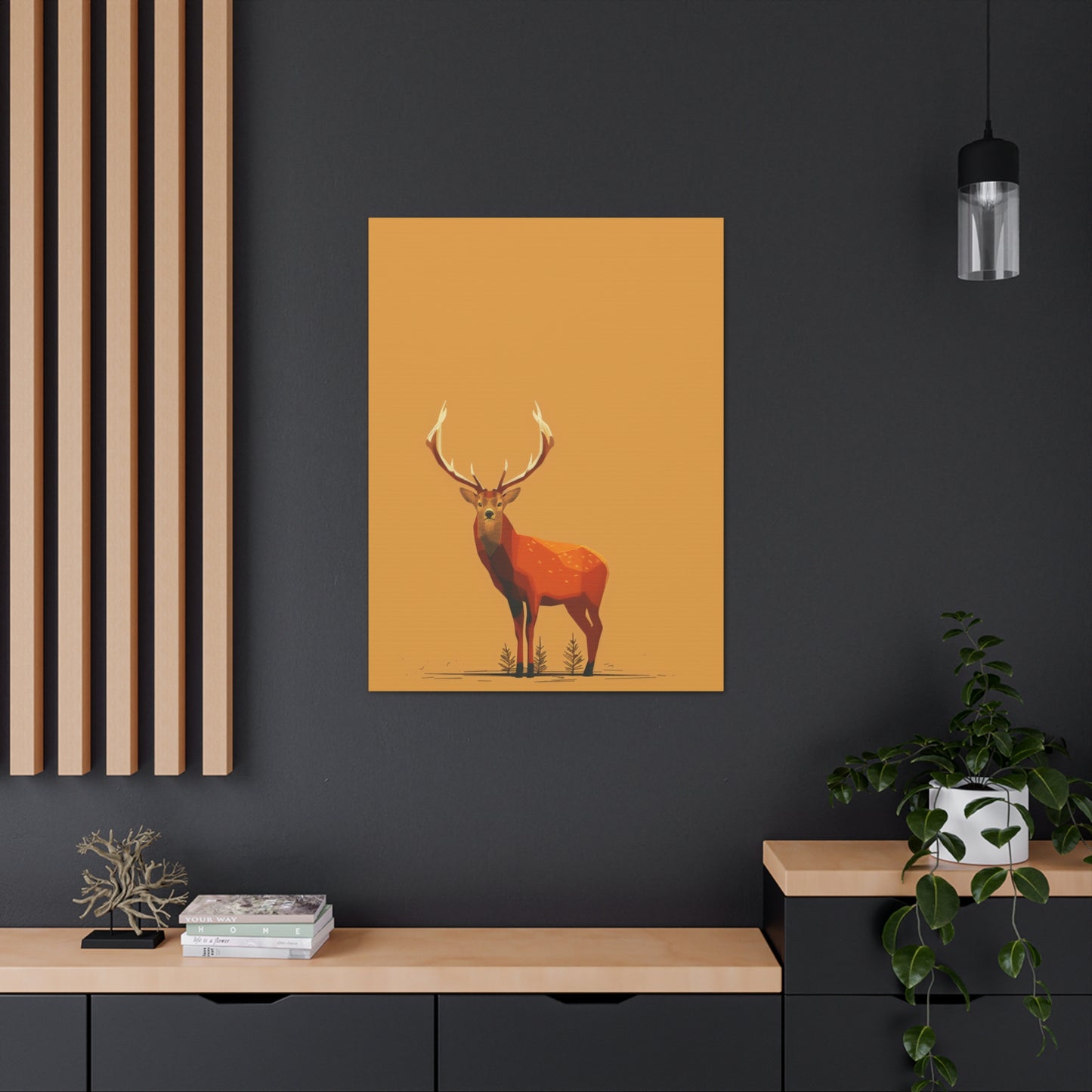 Reindeer Digital Illustration Canvas Gallery Wraps