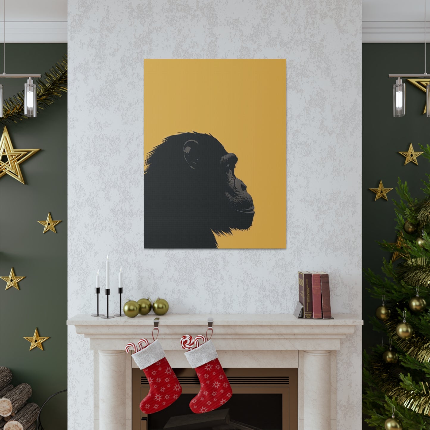 Gorilla Digital Illustration Canvas Gallery Wraps