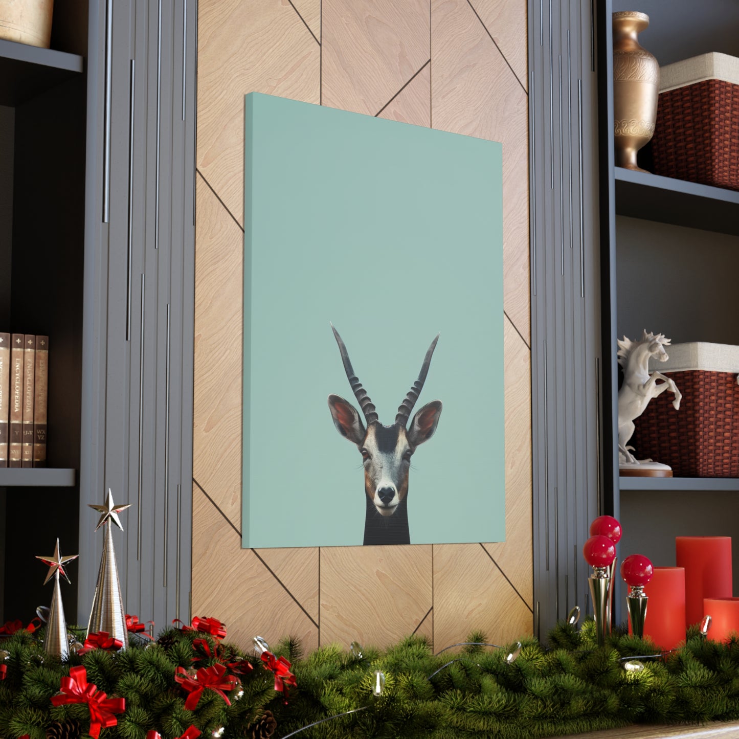 Antelope with Antlers Digital Illustration Canvas Gallery Wraps