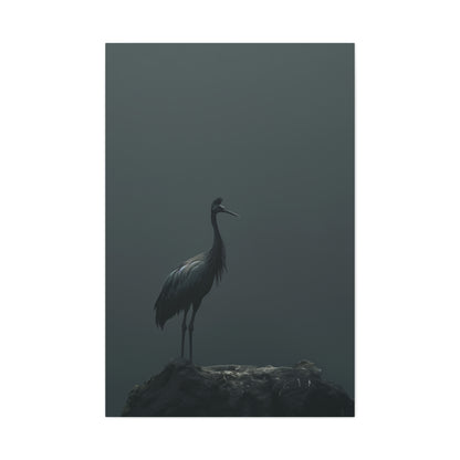 Egret Digital Illustration Canvas Gallery Wraps