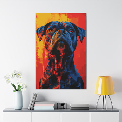 American Pit Bull Terrier - Abstract Illustration Canvas Gallery Wraps