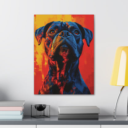 American Pit Bull Terrier - Abstract Illustration Canvas Gallery Wraps