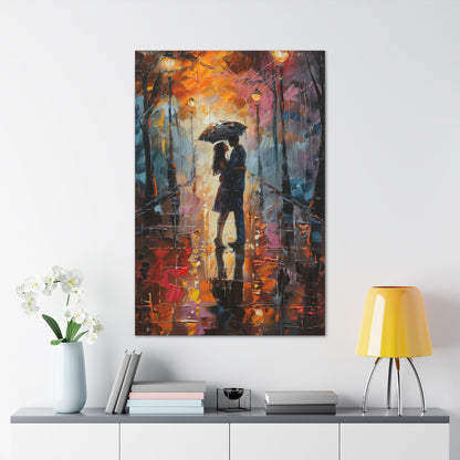 Couple - Leonid Afremov Style Digital Oil Painting Canvas Gallery Wraps