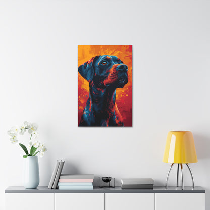 Rottweiler Dog - Abstract Illustration Canvas Gallery Wraps