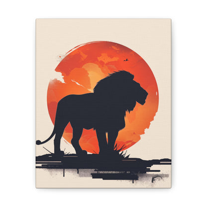 Lion Digital Illustration Canvas Gallery Wraps