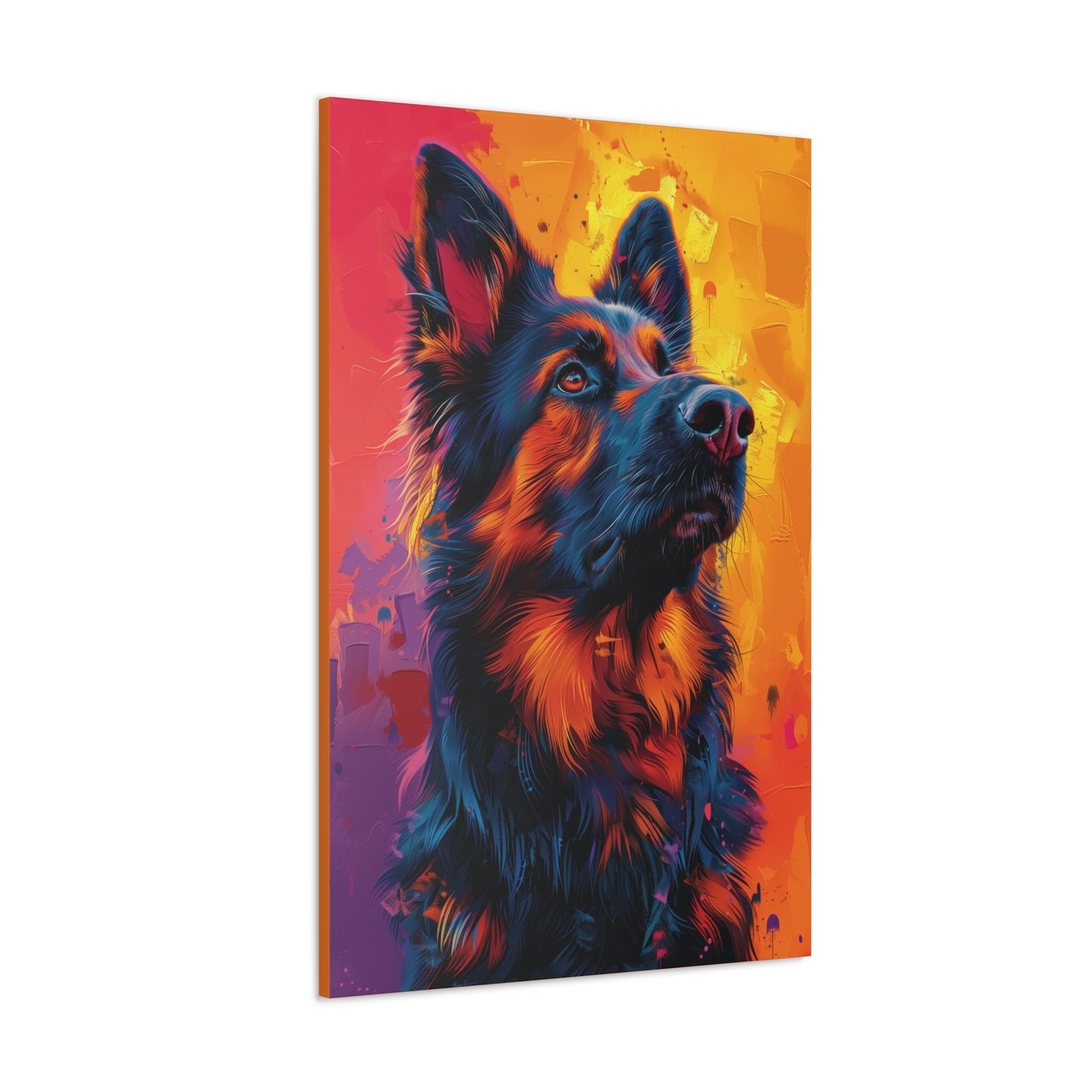 German Shepherd - Abstract Illustration Canvas Gallery Wraps