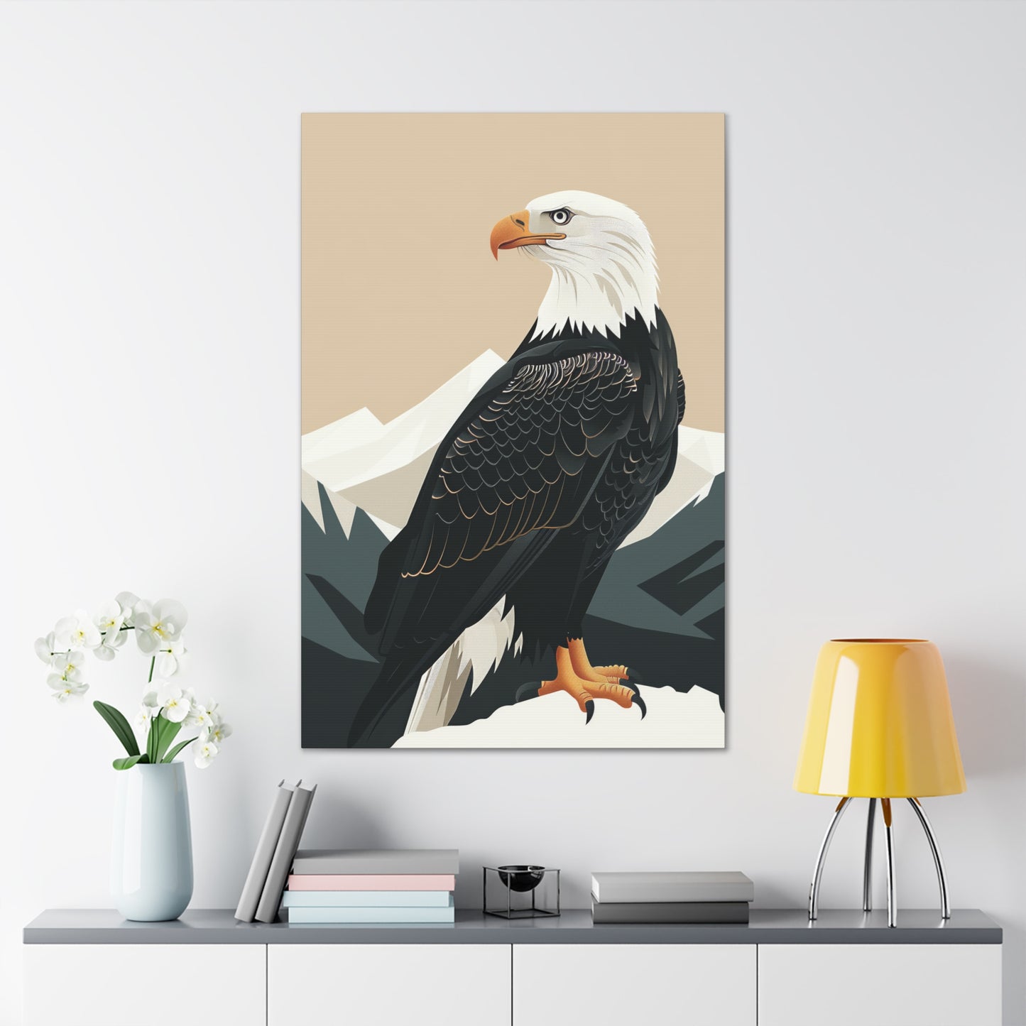 Bald Eagle Digital Illustration Canvas Gallery Wraps