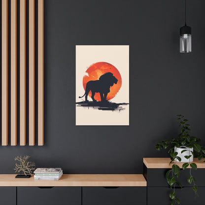 Lion Digital Illustration Canvas Gallery Wraps