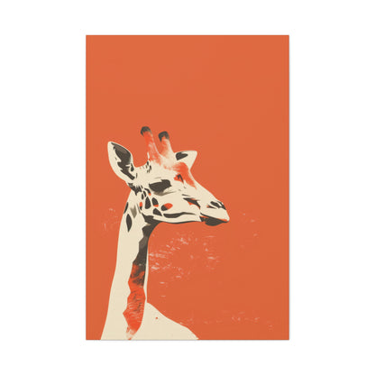 Giraffe Digital Illustration Canvas Gallery Wraps